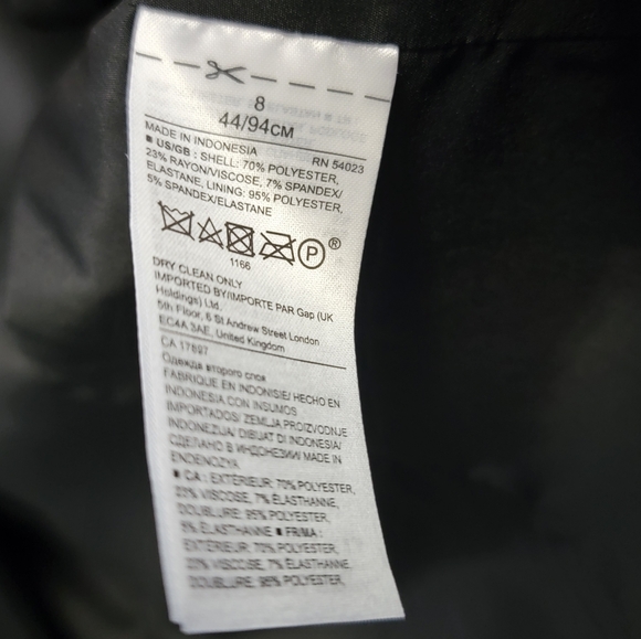 Banana Republic Blazer, Black, Women's Size 8 - Picture 7 of 8